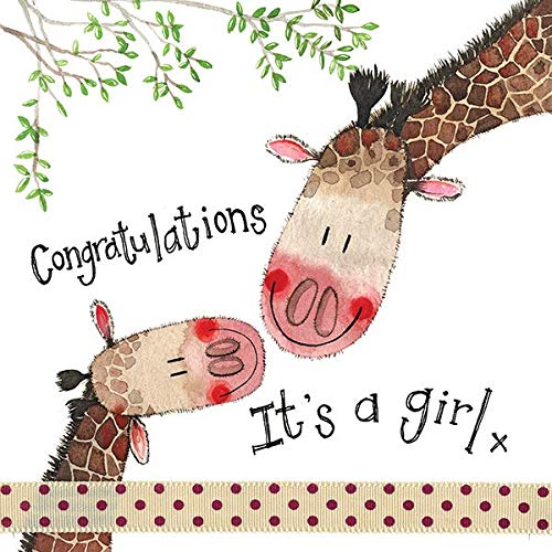 ALEX CLARK It's a Girl Giraffe Little Card