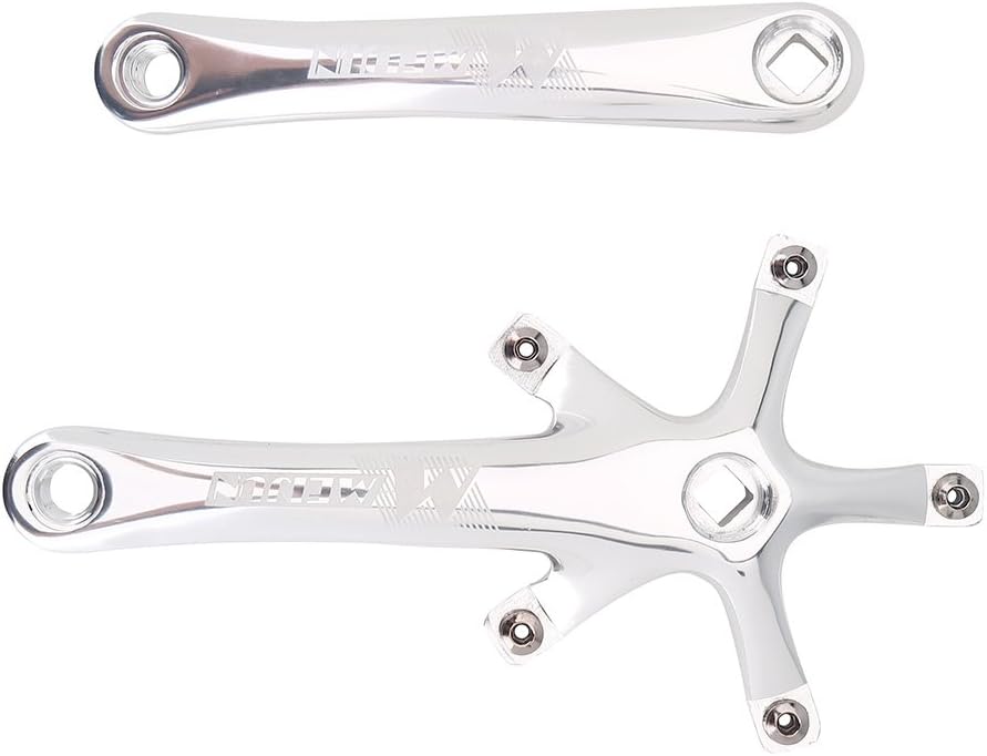 VGEBY Bike Crankset, Left and Right Crank Arms for Single Speed Bicycle(Silver) Cycling Bicycles And Spare Parts - Image 4