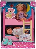 Evi Love 2 in 1 Bunk bed with 2 dolls & bedding