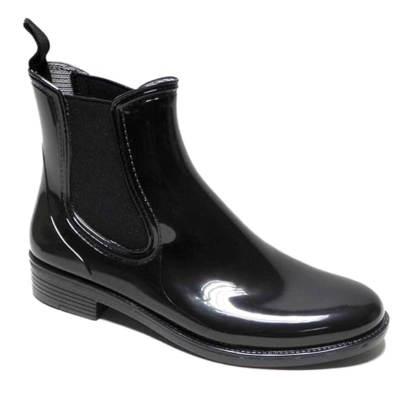 LEMIGO Kurze Damen Lack Gummistiefel Totie