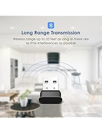 Adaptador Bluetooth USB, Bluetooth 4.0 USB Dongle, Bajo Energía para PC, Wireless Bluetooth Dongle, Compatible con Windows 10 8.1 8 7, Raspberry Pi, Linux