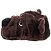 Silver Lilly Dog Slippers - Novelty Plush Comfortable Animal Bulldog Slippers for Kids & Adults by (Dark Brown, Medium)