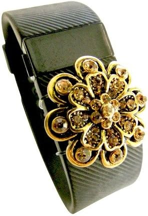Bling Band Charm Pendant for fitbit Charge, Charge 2 or Charge HR {TM} (One Size, Happiness Gold)