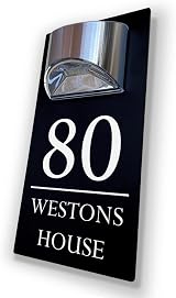StickersWall Solar House Number Sign Modern Grey Personalised Door Number Plaque view 6