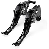 LLIDFONK CNC Shorty Brake &amp; Clutch Levers Compatible with CFMOTO Ibex 450 IBEX450 450MT 2024 2025 2026, Adjustable 2-Finger Levers for Adventure Motorcycle Off-Road Control (Grey)