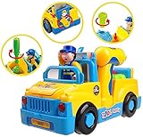 Take Apart Bump and Go Musical Truck with Lights TG657 - Fun Take Apart Construction Toy for Toddlers (Boys & Girls) Aged 3,4,5,6 - Includes Sounds & Toy Electric Drill by ThinkGizmos