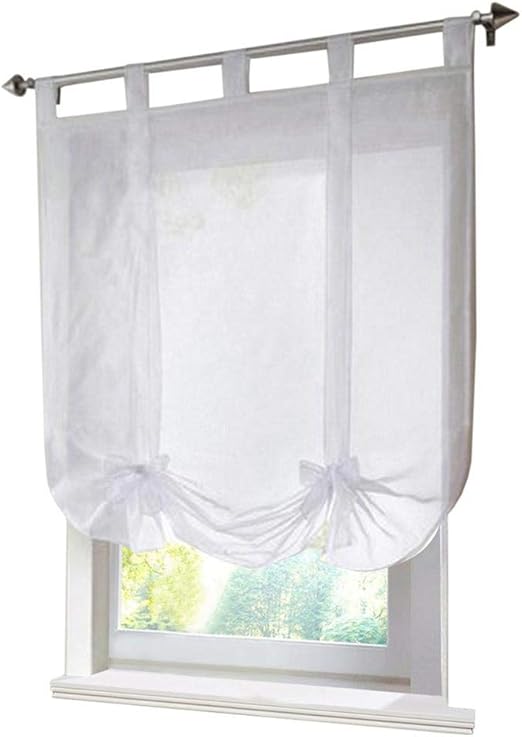 Amazon Com 86 York Bowknot Ribbon Tie Up Roman Curtain Rod Pocket