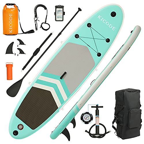 Kicode Inflatable Stand Up Paddle Board 10'6", with Free Premium SUP