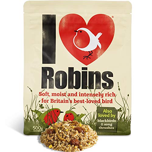 Robin Food 500G - I Love Robins - Super-Rich High Energy Bird Food for Robins, Blackbirds and Thrushes