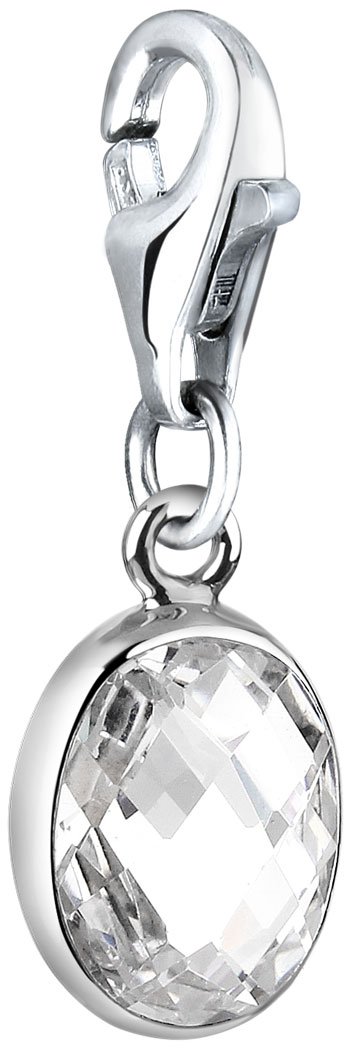 Nenalina 712030-019 Zirconia Stone Lobster Claw Clasp Charm Pendant for Charm Bracelet 925 Sterling Silver