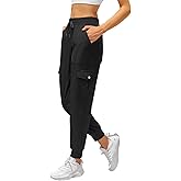Women's Joggers with Pockets Drawstring, Lightweight Quick Dry Cargo Athletic Pants for Hiking Jogging