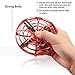 Mini Drones for Kids with 2 Rechargeable Batteries, Boy Toys Hand Controlled Flying Ball Drone Toys with 2 Speed, Indoor Outdoor Toys with LED Light, Flying Toys for Girls and Boys, Red.