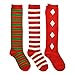 Angelina 3-Pack Adult Unisex Christmas Knee-High Cotton Socks, 2533_9-11