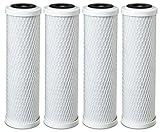 4-Pack Universal 10 Inch Carbon Block Filter Cartridge for Whole House Filter Systems Replaces Pentek CBC-10, GE FXWTC, Dupont WFPFC8002 & WFPFC9001, Culligan D-10A & D-10, Whirlpool WHCF-WHWC by CFS