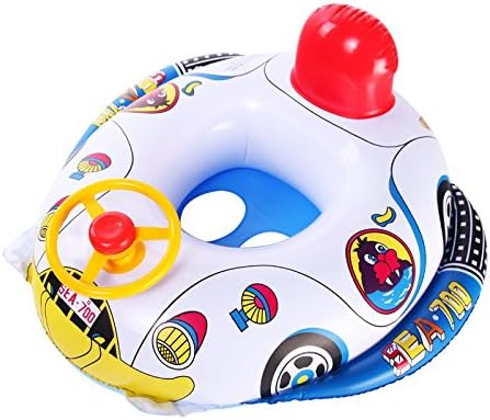 iRibbons Aircraft Shape Baby Swimming Inflatable Float Swimming Ring Infant Laps for the Age 6-36 Months