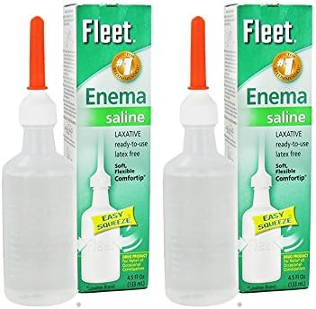 Set of 2 Fleet 4.5 oz. Enema Ready-to-Use Saline Bottle bundled by Maven Gifts