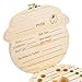 Antner Baby Tooth Box Save Wooden Deciduous Souvenir Case Teeth Keepsake Organizer for Boy