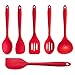 Joyoldelf 6 Piece Premium Silicone Kitchen Baking Set - Spatulas, Spoons & Turner - Heat Resistant Cooking Utensil