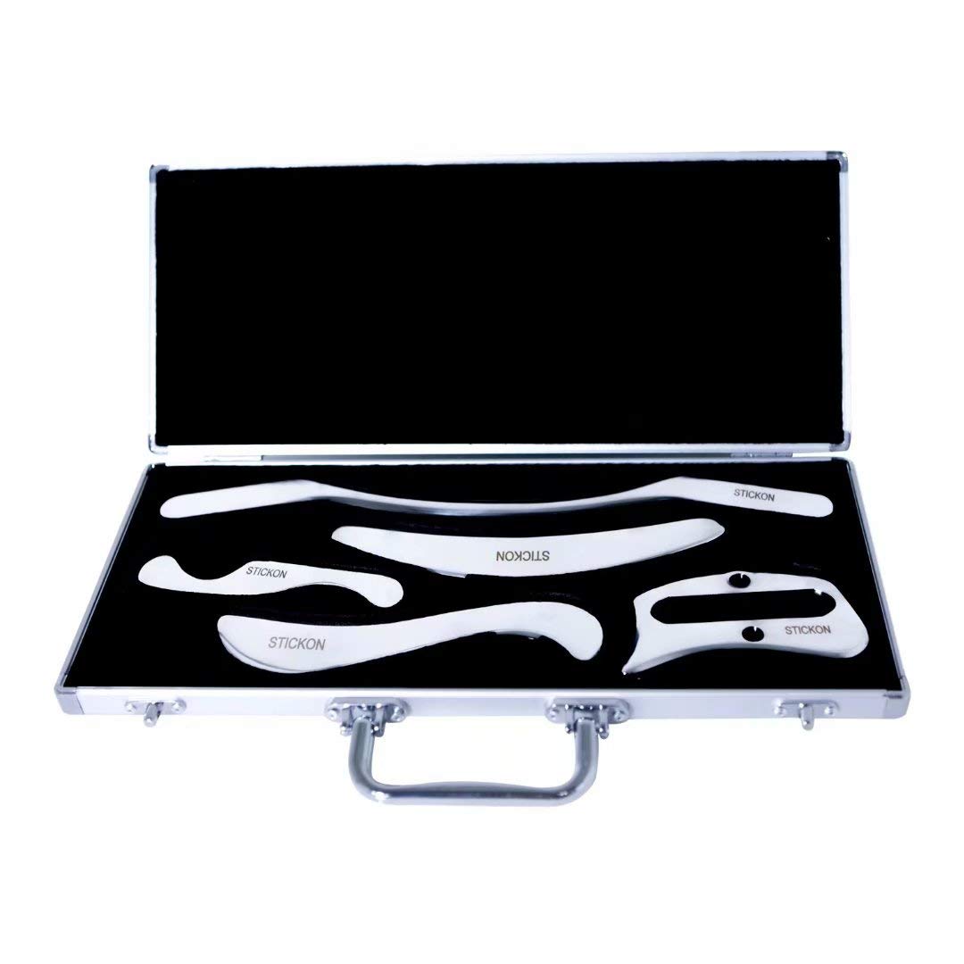 Photo 1 of STICKON Stainless Steel Gua Sha Scraping Massage Tool Set IASTM Tools Great Soft Tissue Mobilization Tool (P Shape)