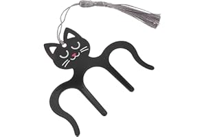 Crovakeu 1-Piece Metal Music Book Clip, Cat Shaped Hands Free Sheet Music Holder & Page Fastener for Piano Score Folder, Trum