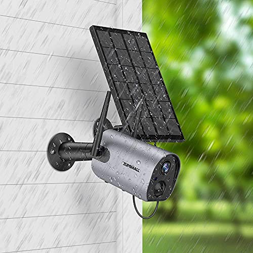 Zumimall Wireless Outdoor Security WiFi Camera, Solar Powered