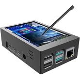for Raspberry Pi 4 TFT 3.5 inch Touch Screen with Case, Mini Cooling Fan and Heatsink, 480x320 Resolution 60fps Monitor LCD D