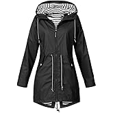 Women's Raincoats Lightweight Waterproof Jackets Outdoor Hooded Windbreaker