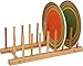Trademark Innovations Multi-Purpose Bamboo Plate Holder and Pot Lid Organizer