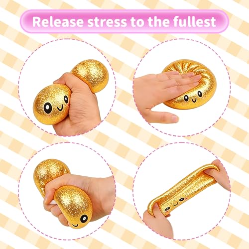 Glitter Dumpling, Glitter Dumpling Squishy Box, Adult Dumplings Squishy, Anxiety Relief, Adult Soft Squeeze Decompression Dough (1pc)