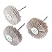 Mtsooning 3PCS Nylon Abrasive Wheel Brush Filament, 320# 400# 600# Grinding Head, Woodwork Polish Grinder with 6mm Threaded Shank for Removing of Rust, Corrosion, and Painting