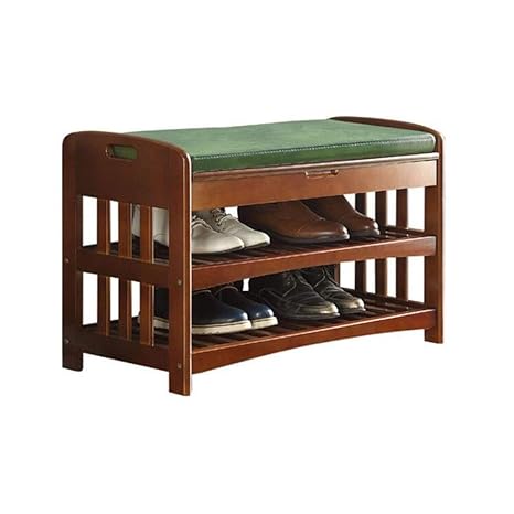 Amazon Com Ycsd Storage Bench Shoe Rack Pu Leather Upholstered