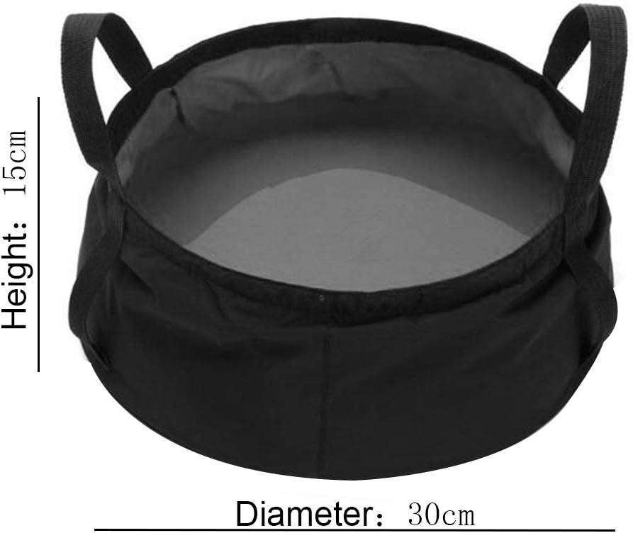Foldable Pond Portable Waterproof Folding Bucket Camping Outdoor Fishing Travel 10 Litres (Blue) - Image 4