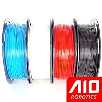 AIO Robotics Universal Premium Filament Bundle, PLA, True Popular Pantone Colors (Multi-Pack of 4), Blue, White, Red, Black