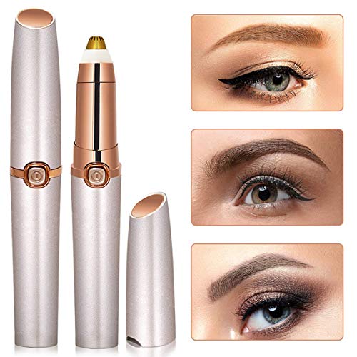 Eyebrow Hair Trimmers Battery Powered Brow Epilator for Women Eyebrow Trimmer Epilator Eye Brow Remover Electric Facial Brows Hair Removal (Battery not Included)