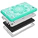Hocase Fire 7 Case - Hybrid Rugged Shock Proof Protective Cover Case For Amazon Fire 7 Inch Tablet (5th Generation - 2015 release Only) - Aqua Flower / Grey