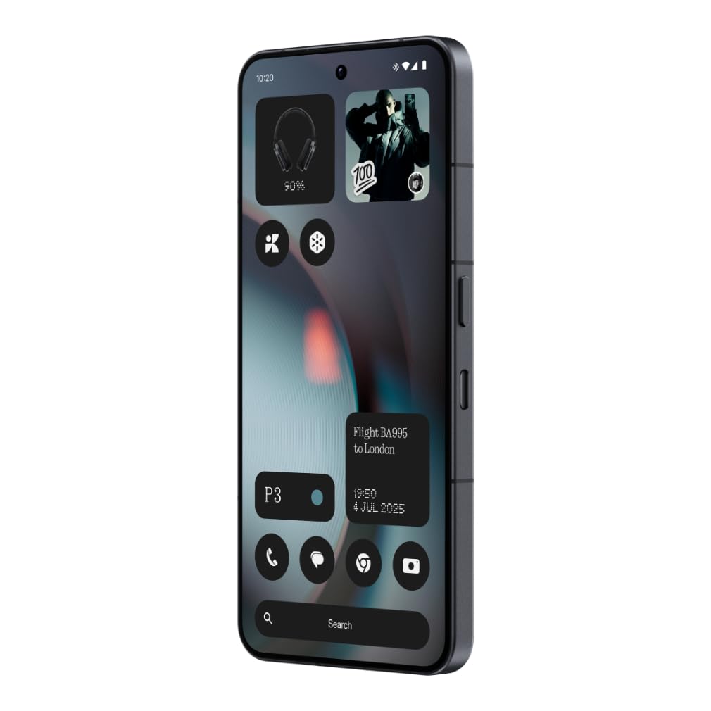 Nothing Phone (3) – Handy mit 50 MP Triple-Kamera, 24h Silizium-Kohlenstoff Akku, 6,67" 120Hz AMOLED Display, Glyph Matrix, 12GB + 256GB – Schwarz 2