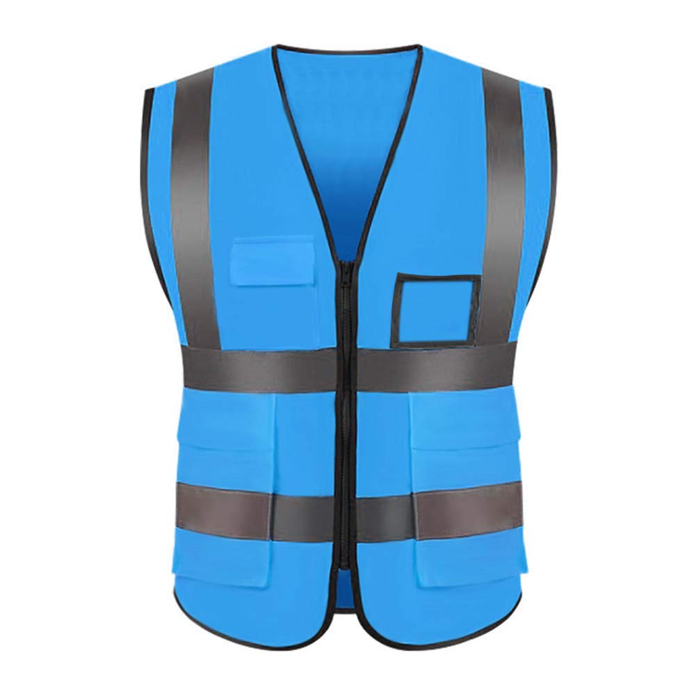 Segrj Night Reflective Vest Bright Color High Visibility Outdoor Cycling Road Working Safety Sleevless Waistcoat Reminder Dark Blue Vests Wastedisposalsolutions Cycling