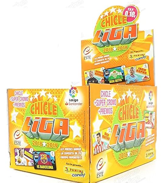 LIGA ESTE Caja con 200 cromos Chicles Panini 2020-2021: Amazon.es: Juguetes y juegos