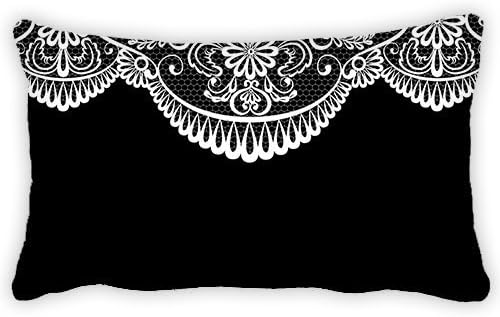 Amazon Com Polyester Pillow Cover White Lace Border Clip Pattern