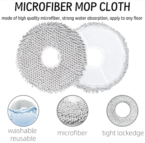 Accessories Kit for Roborock Qrevo S/Qrevo Pro Robot Vacuum Cleaner, 1 Main Brushes, 6 Dust Bags, 4 Side Brushes, 4 HEPA Filters, 4 Mop Cloths, Cleaning Tool, Attachments Replacement Parts 21pcs