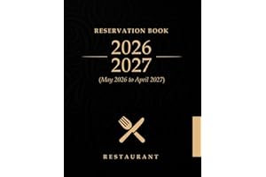 Reservation Book For Restaurant: Full Year Table Wait List Reservations, 1 page with space for 36 reservations per day, Full 