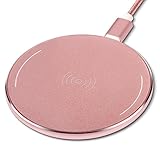 Wireless Charger, Luxsure Qi Wireless Charger Pad for Samsung Galaxy S7/ S7 Edge/ S6 Edge/ S6 Plus, Note 5, Nexus 7 6 5, Nokia Lumia 920, LG Optimus Vu2 and Other Qi-Enabled Devices (Rose Gold)