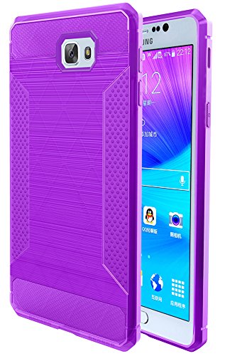 Galaxy J5 Prime Case, Galaxy On5 2016 Case,G570 Case Soft TPU Carbon Fibre Hairline Back Phone Cover For Samsung Galaxy J5Prime / On 5 2016 / G570 - Transparent Purple Not Fit J5 J510/J510M 2016