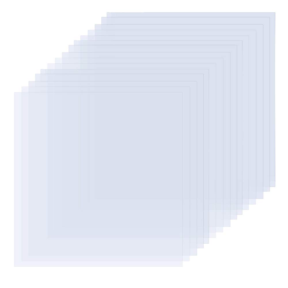 15 Pieces Clear Plastic Sheet, 6 Mil Blank Blank Stencil Sheets, Reusable Template Clear Material for Making Your Own Stencils (Transparent)