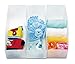 YBM HOME Closet Drawer Organizer for Underwear, Socks, Bras, Ties, Scarves, Foldable Dresser Storage Boxes (Small Drawer Organizers, Set of 3)