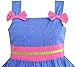 Sunny Fashion Girls Dress Blue Bug Pink Dot Size 4-5