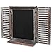 Rustic Vintage Wood Standing Chalkboard/Wall Mounted Blackboard w/Folding Shutter Doors - MyGift®