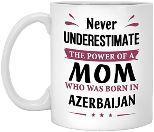 Birthday Mugs For AZERBAIJAN Mom - Never Undrestimate Mom Who Was Born In AZERBAIJAN - Birthday Gifts For Mom, Grandmother - Birthday Tea Cup White ceramic 11oz