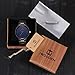 IWOODEN Ebony Wood Watch Analog Quartz Wrist Watch For Men Vintage Handmade Watch with Watch Box Gifts for Men (blue)