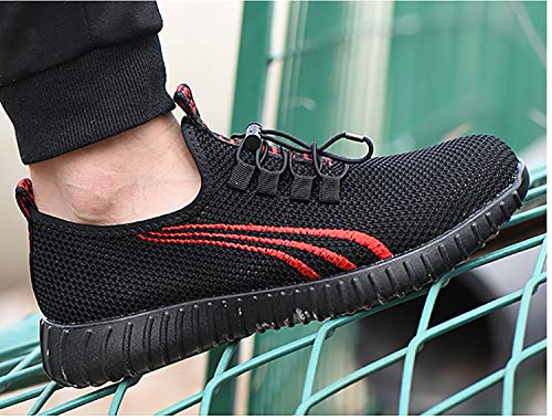 JACKSHIBO Steel Toe Indestructible Work Shoes for Men Women Lightweight Mesh Safety Industrial Construction Shoes